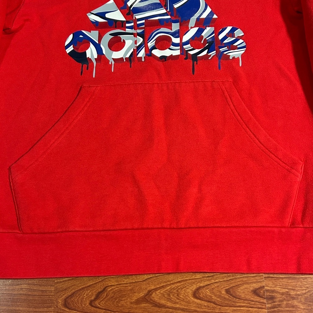 Adidas Red Hoodie with Graphic Logo - Picture 3 of 6